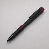 Ручка металлическая шариковая "Taper Metal" софт-тач с цветным зеркальным слоем, черный с красным