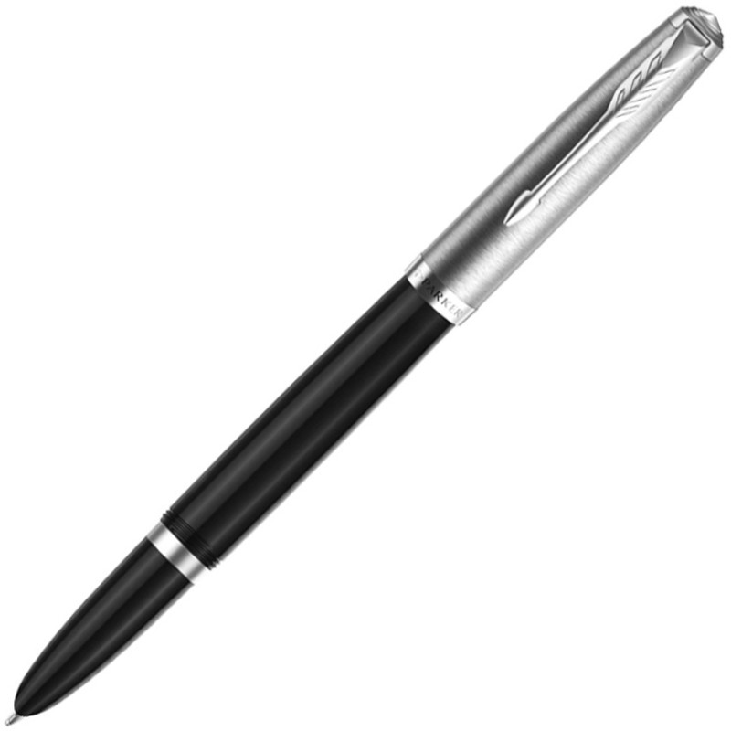 Перьевая ручка Parker 51 CORE BLACK CT, перо: F, цвет чернил: black, в подарочной упаковке. Перьевая ручка Parker 51 CORE BLACK CT, перо: F, цвет чернил: black, в подарочной упаковке.