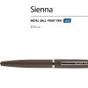Ручка "Sienna" шариковая  автоматическая, коричневый металлический корпус soft-touch, 1.0 мм, синяя