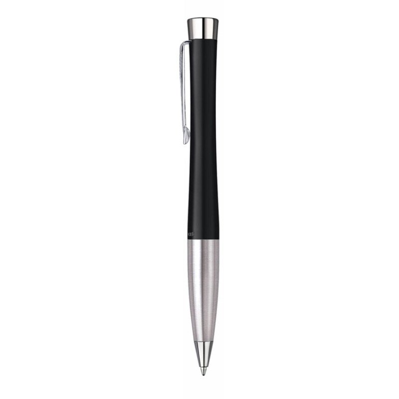 Ручка шариковая Parker модель Urban Muted Black CT в футляре, черный/серебристый