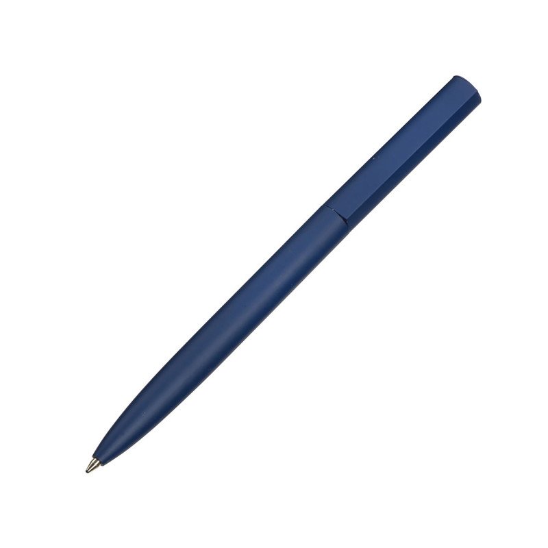 Шариковая металлическая ручка "Minimalist" софт-тач, темно-синяя