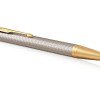 Шариковая ручка Parker IM Premium Warm Silver (grey)  GT, стержень: M, цвет чернил: blue, в подарочной упаковке.