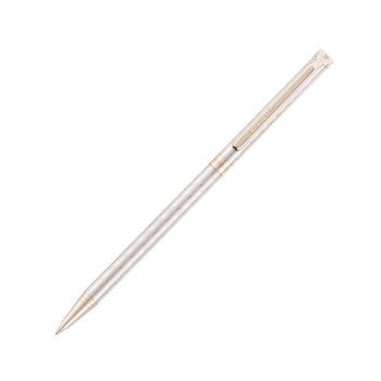 Ручка шариковая Pierre Cardin SLIM. Цвет - серебристый. Упаковка Е