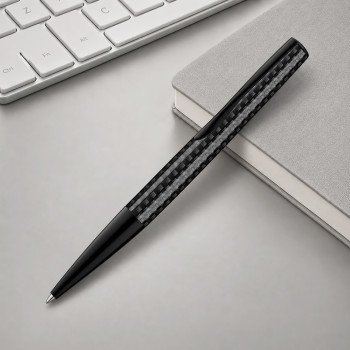 Ручка шариковая металлическая "Elegance" из карбонового волокна, черный