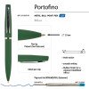 Ручка металлическая шариковая "Portofino", софт-тач, 1.0 мм, зеленый Ручка металлическая шариковая "Portofino", софт-тач, 1.0 мм, зеленый