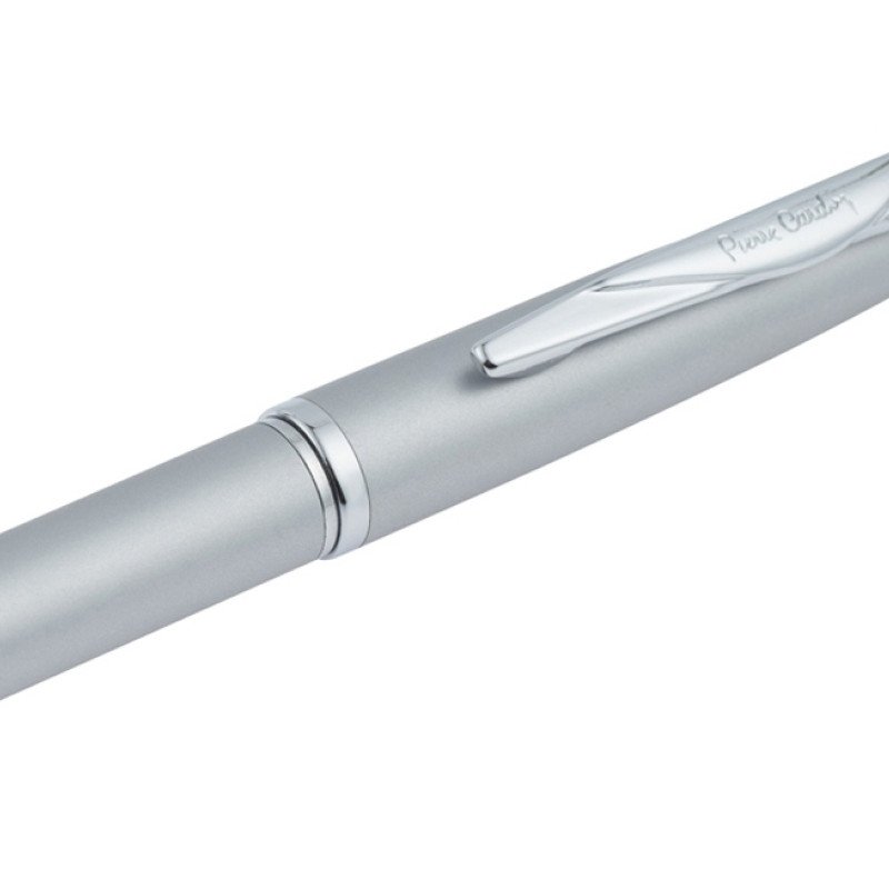 Ручка шариковая Pierre Cardin GAMME Classic с поворотным механизмом, серебряный матовый/серебро