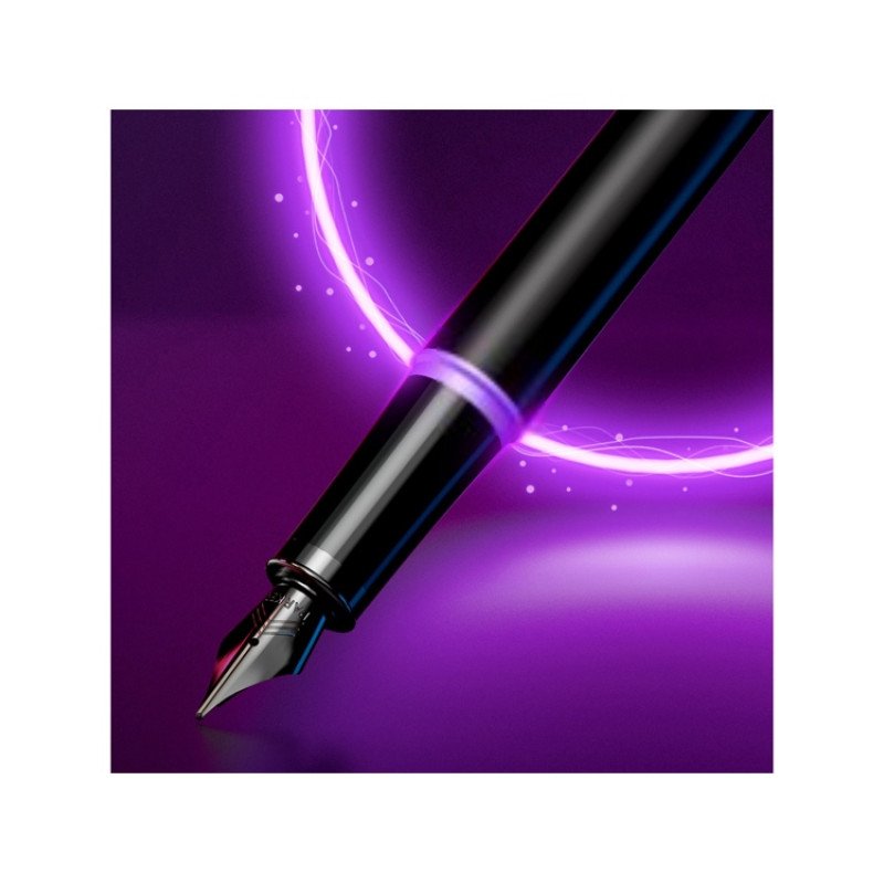Перьевая ручка Parker IM Vibrant Rings Flame Amethyst Purple, стержень:F, цвет чернил: blue, в подарочной упаковке.