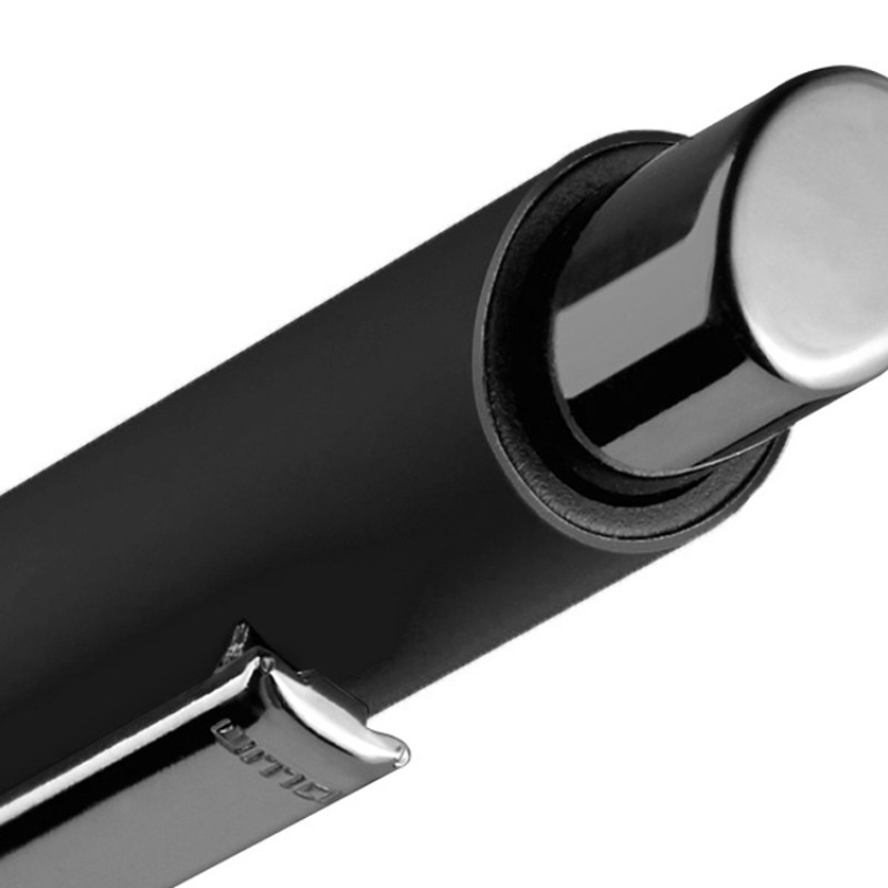 Металлическая шариковая ручка soft touch "Ellipse gum", черный