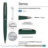 Ручка "Sienna" шариковая  автоматическая, зеленый металлический корпус soft-touch, 1.0 мм, синяя