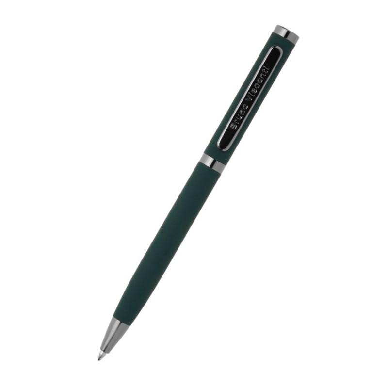 Ручка "Firenze" шариковая автоматическая софт-тач, зеленая