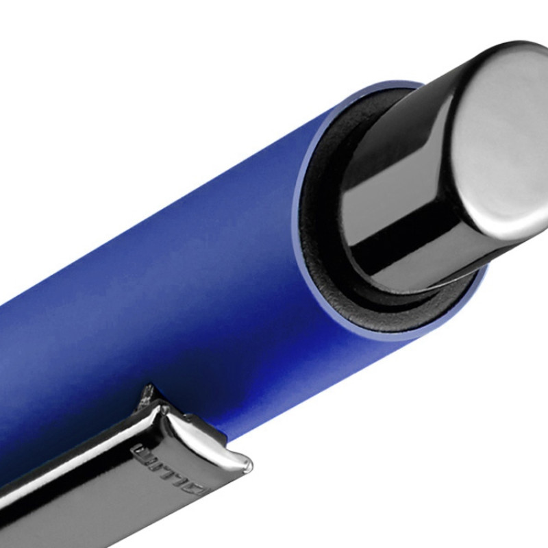 Металлическая шариковая ручка soft touch "Ellipse gum", синий