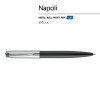 Ручка металлическая шариковая "Napoli", черный/серебристый