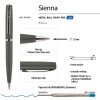 Ручка "Sienna" шариковая  автоматическая, серый металлический корпус soft-touch, 1.0 мм, синяя