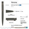 Ручка шариковая автоматическая BrunoVisconti "VERONA" цвет корпуса серый, soft-touch, 1 мм, синяя Ручка шариковая автоматическая BrunoVisconti "VERONA" цвет корпуса серый, soft-touch, 1 мм, синяя