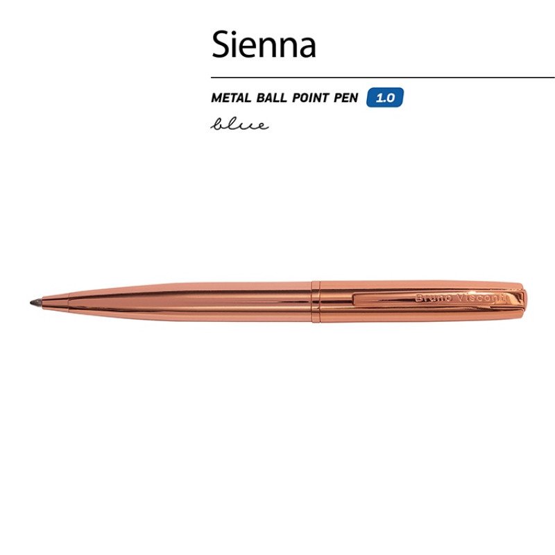 Ручка металлическая шариковая "Sienna", розовое золото Ручка металлическая шариковая "Sienna", розовое золото