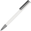 Ручка металлическая шариковая "Insomnia" софт-тач с зеркальным слоем, белая с серым