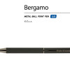 Ручка "Bergamo" шариковая автоматическая, черный металлический корпус, 0.7 мм, синяя