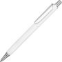Ручка металлическая шариковая трехгранная «Riddle», белый/серебристый