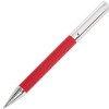 Металлическая шариковая ручка "Bossy" с вставкой из эко-кожи, красный