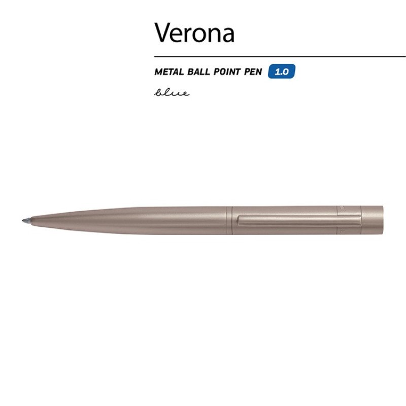 Ручка шариковая автоматическая BrunoVisconti "VERONA" цвет корпуса шампань, 1 мм, синяя