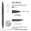 Ручка металлическая шариковая "San Remo", вороненая сталь