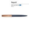 Ручка металлическая шариковая "Napoli", синий/розовое золото Ручка металлическая шариковая "Napoli", синий/розовое золото