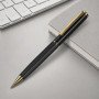 Шариковая металлическая ручка с золотистым слоем "Monarch Gold", черная