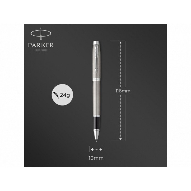 Ручка-роллер Parker IM Stainless Steel CT, стержень: F, цвет чернил: black, в подарочной упаковке Ручка-роллер Parker IM Stainless Steel CT, стержень: F, цвет чернил: black, в подарочной упаковке