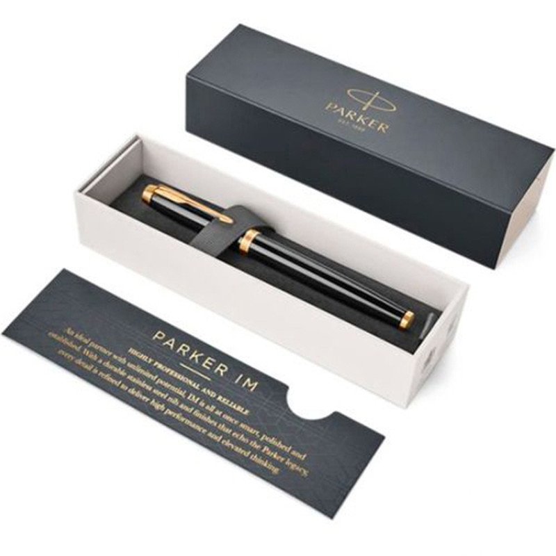 Ручка роллер «Parker IM Core Black GT», черный/золотистый