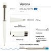 Ручка шариковая автоматическая BrunoVisconti "VERONA" цвет корпуса белый, soft-touch, 1 мм, синяя Ручка шариковая автоматическая BrunoVisconti "VERONA" цвет корпуса белый, soft-touch, 1 мм, синяя