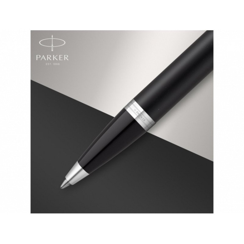 Шариковая ручка Parker IM Mat Black CT лак матовый, стержень: M, цвет чернил: blue, в подарочной упаковке.