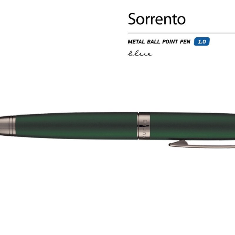 Ручка металлическая шариковая "Sorrento", зеленый матовый Ручка металлическая шариковая "Sorrento", зеленый матовый