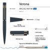 Ручка шариковая автоматическая BrunoVisconti "VERONA" цвет корпуса синий, soft-touch, 1 мм, синяя Ручка шариковая автоматическая BrunoVisconti "VERONA" цвет корпуса синий, soft-touch, 1 мм, синяя