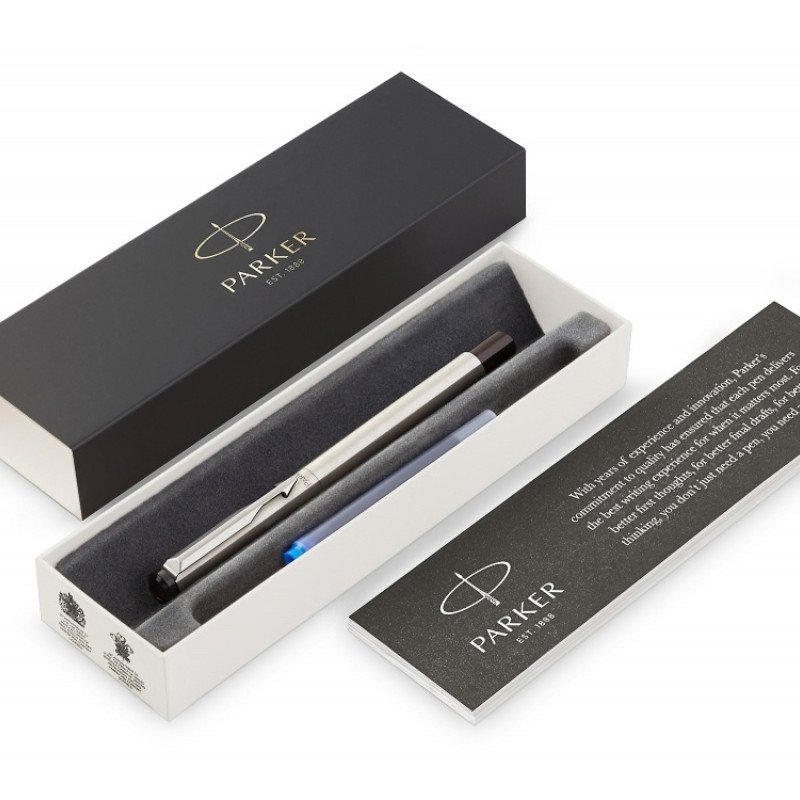 Ручка перьевая «Parker Vector Standard Stainless Steel CT», серебристый