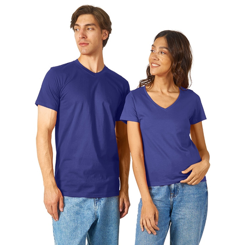 Футболка "Heavy Super Club" женская с V-образным вырезом, кл.синий