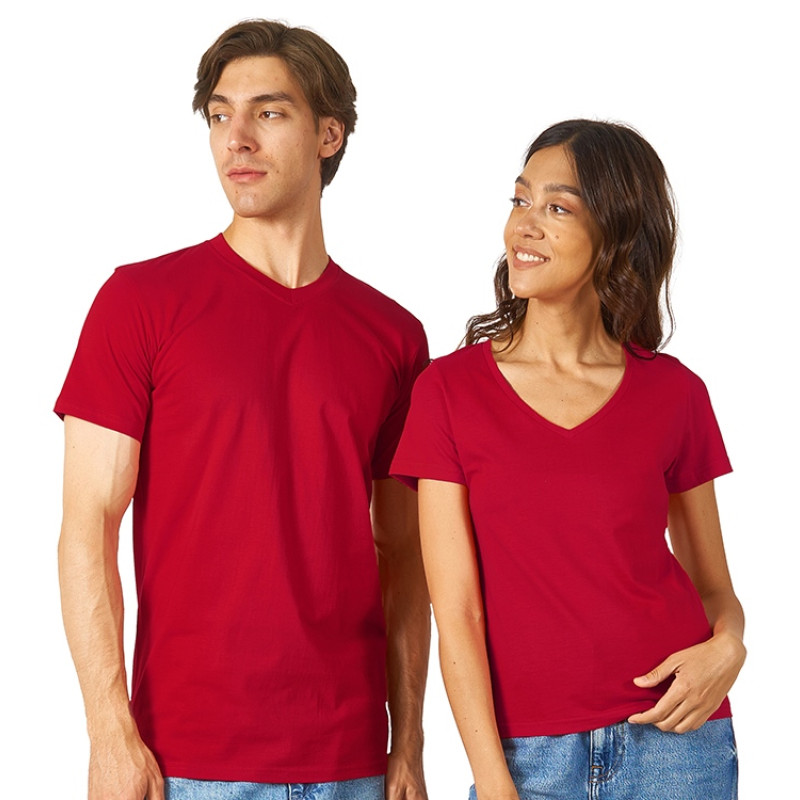 Футболка "Heavy Super Club" женская с V-образным вырезом, красный