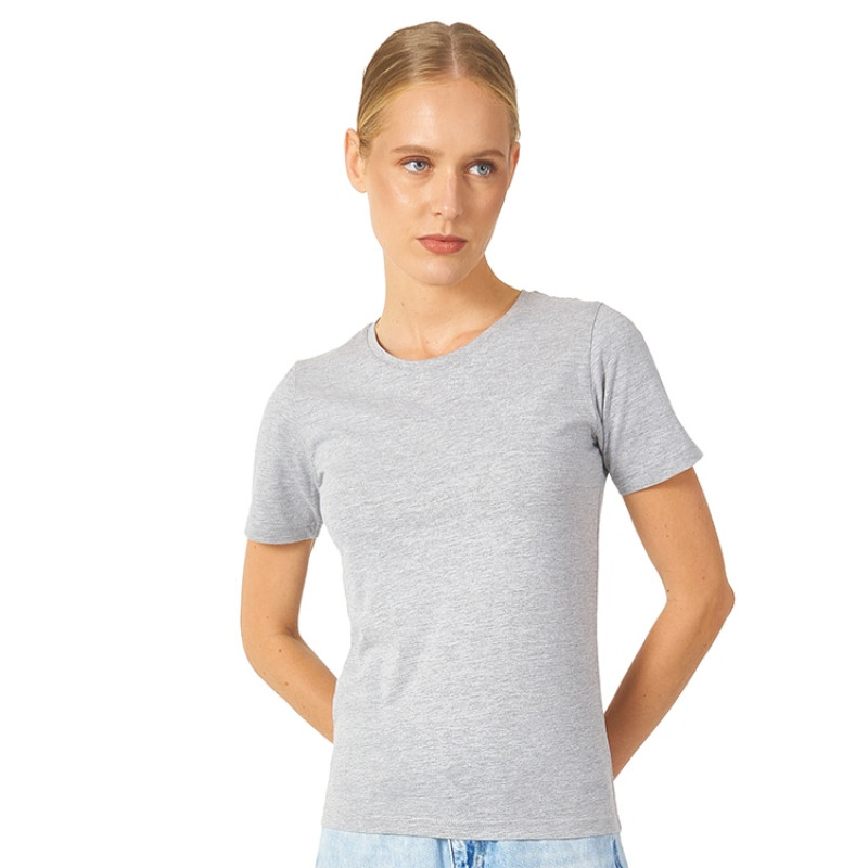 Футболка "Heavy Super Club" женская, серый меланж Футболка "Heavy Super Club" женская, серый меланж