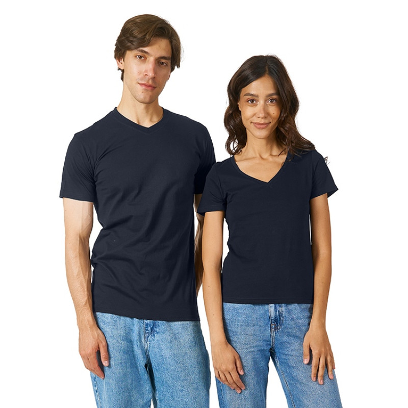 Футболка "Heavy Super Club" женская с V-образным вырезом, темно-синий