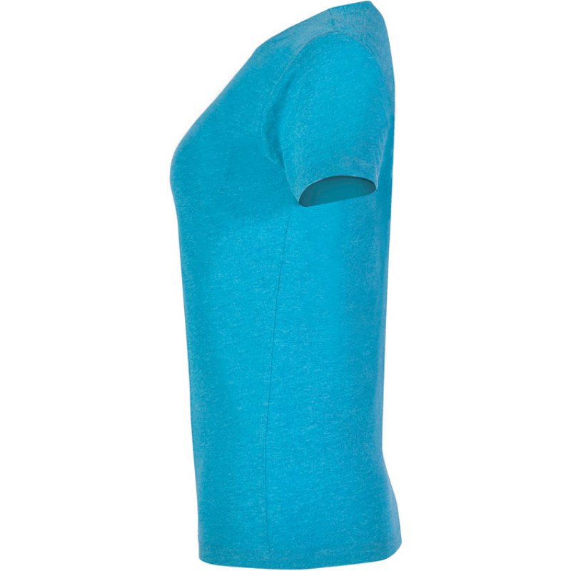 Футболка "Fox" женская, бирюзовый меланж