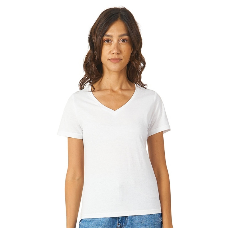 Футболка «Heavy Super Club 2.0» женская с V-образным вырезом, белый