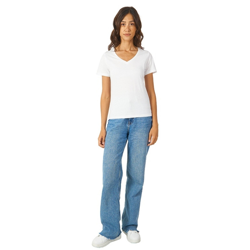 Футболка «Heavy Super Club 2.0» женская с V-образным вырезом, белый