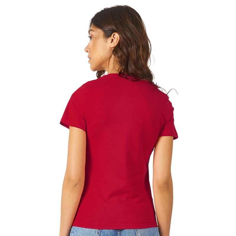 Футболка "Heavy Super Club" женская с V-образным вырезом, красный