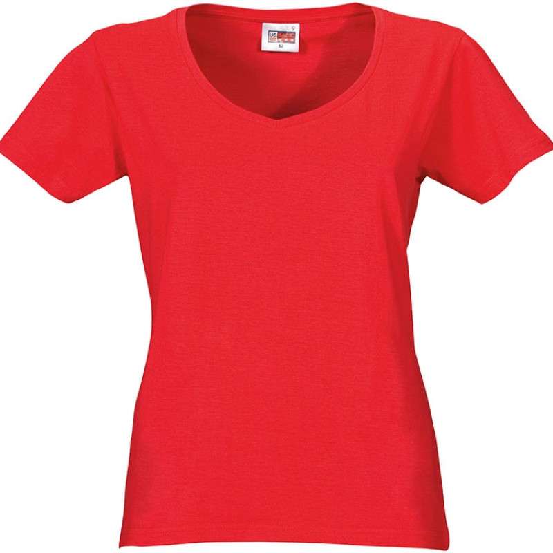 Футболка "Heavy Super Club" женская с V-образным вырезом, красный