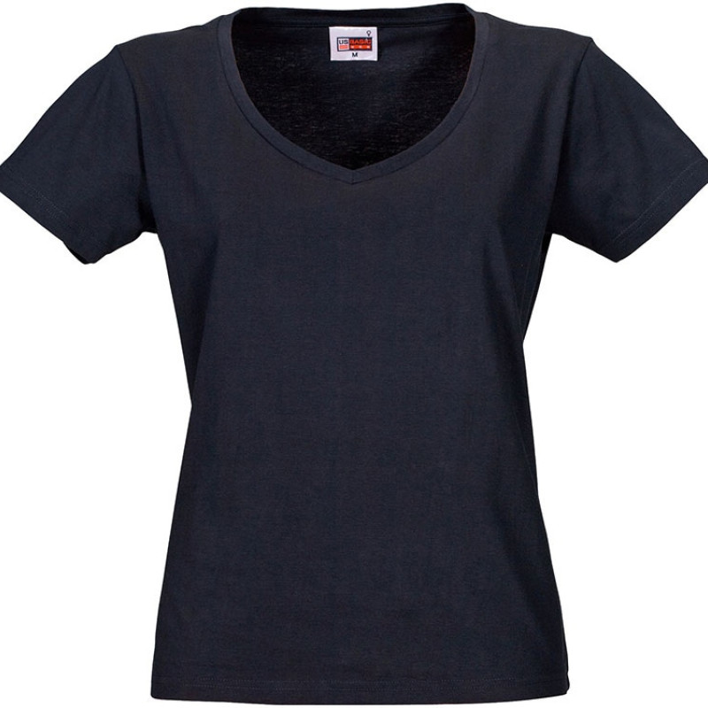 Футболка "Heavy Super Club" женская с V-образным вырезом, темно-синий