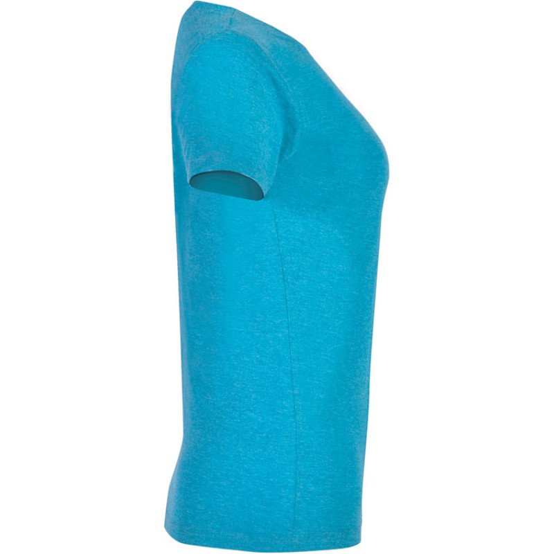 Футболка "Fox" женская, бирюзовый меланж