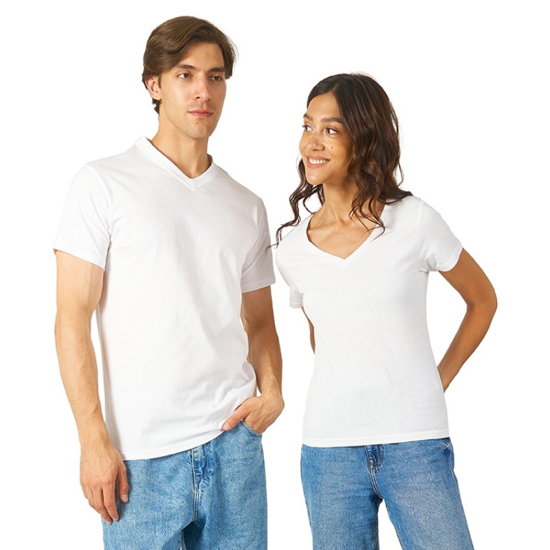 Футболка «Heavy Super Club 2.0» женская с V-образным вырезом, белый