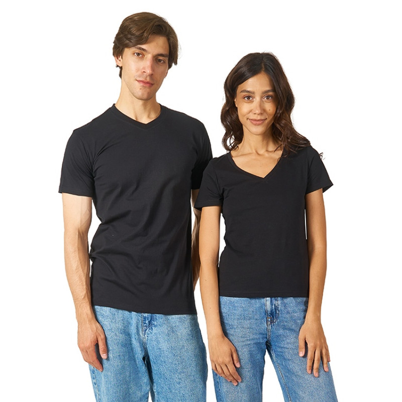 Футболка "Heavy Super Club" женская с V-образным вырезом, черный