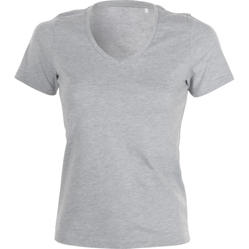Футболка "Heavy Super Club N" женская с V-образным вырезом, серый меланж