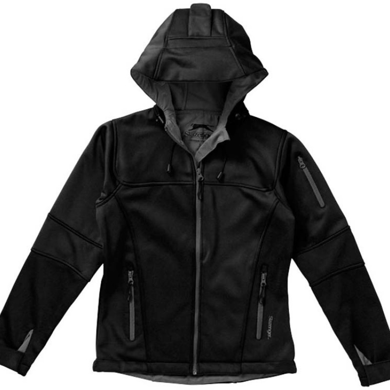 Куртка софтшел "Match" женская, черный/серый