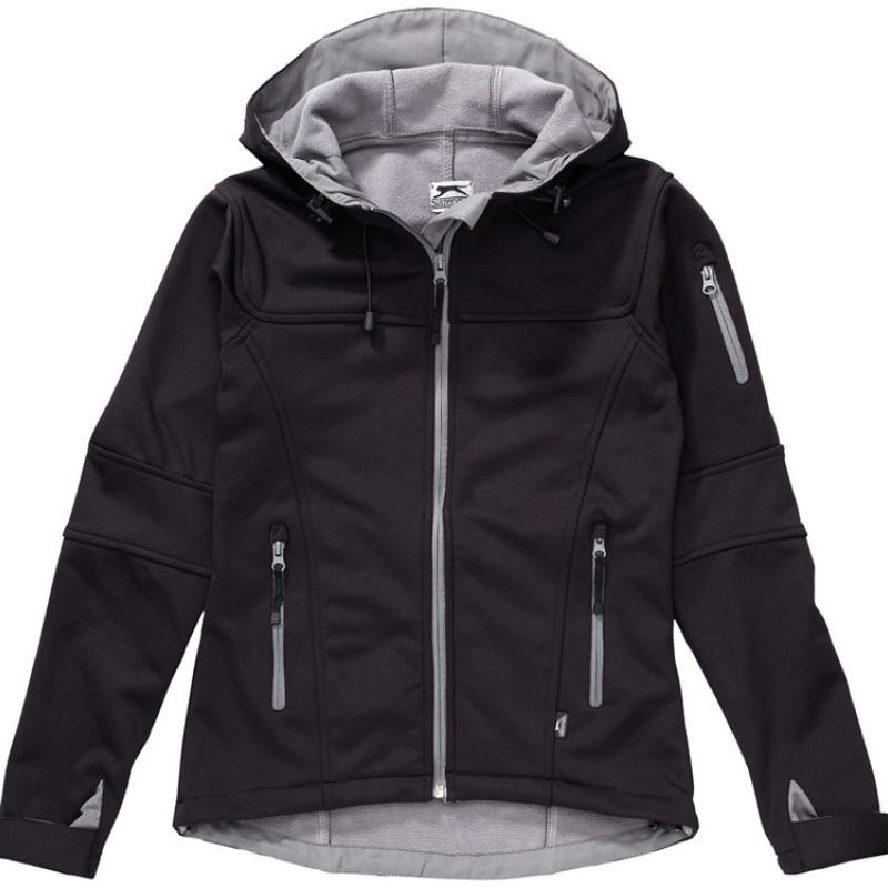 Куртка софтшел "Match" женская, черный/серый